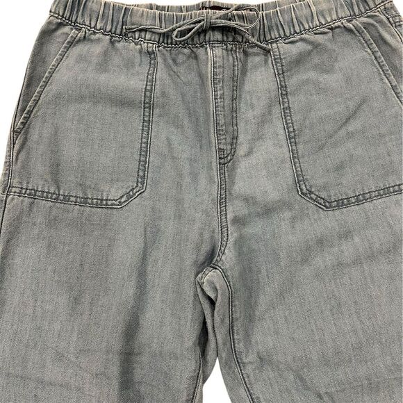 Volcom Women's Denim Cropped Pants Elastic Waist Casual - Picture 3 of 5